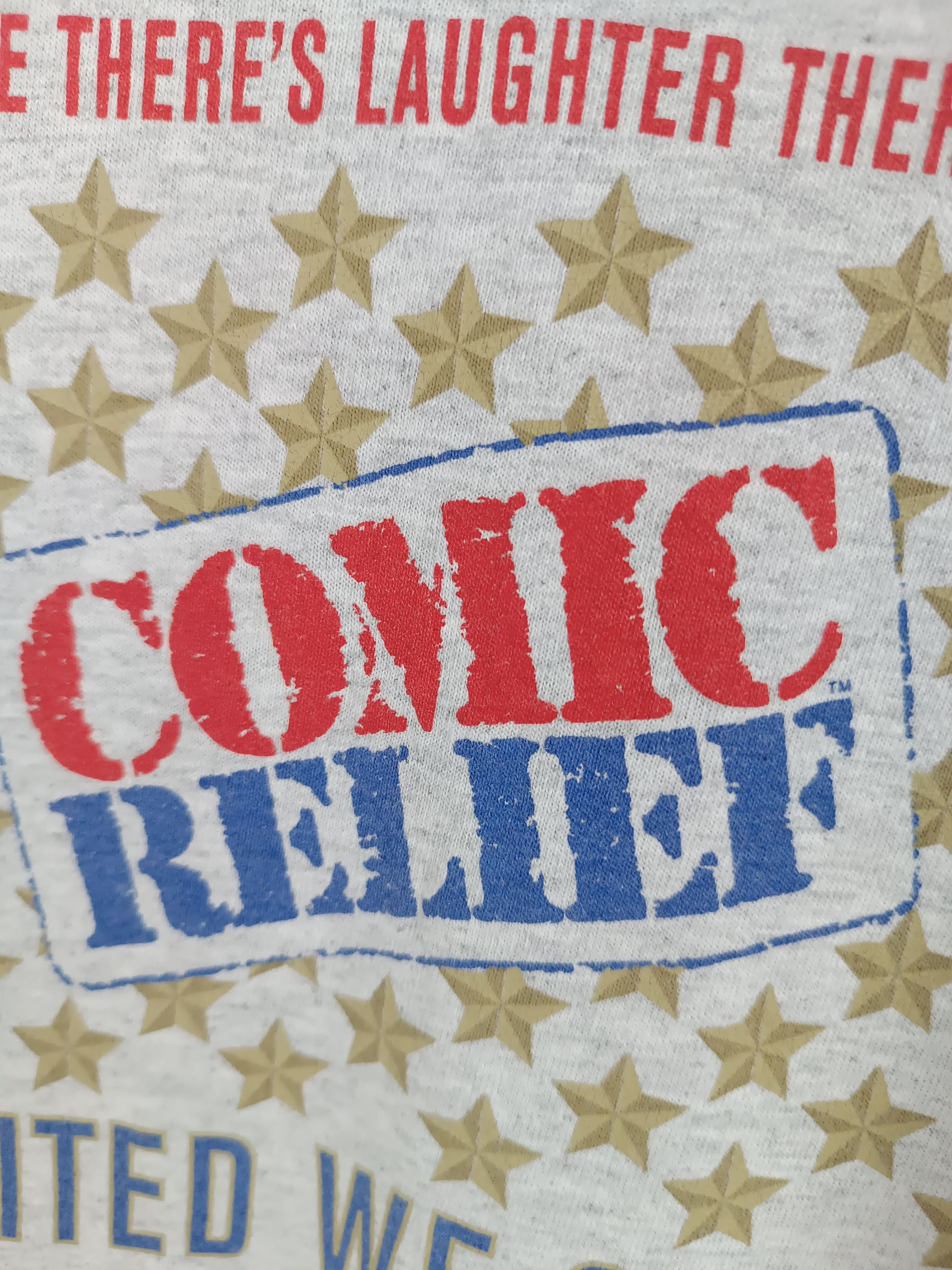 Vintage VINTAGE 90'S COMIC RELIEF UNITED ROBIN WILLIAMS WHOPPI TEE Size US XL / EU 56 / 4 - 17 Thumbnail