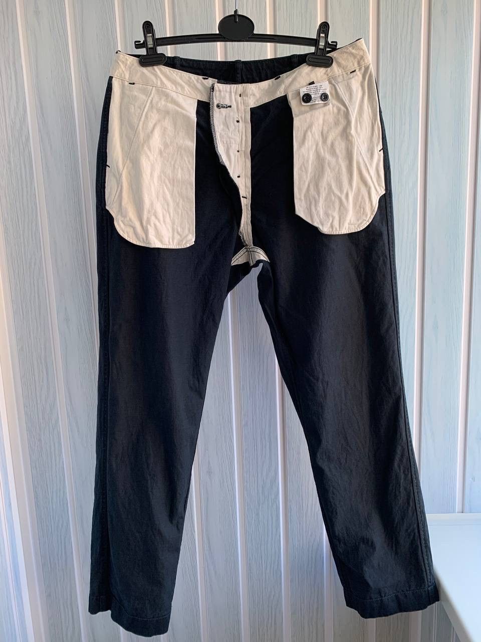 *A VONTADE × Japanese Brand A VONTADE Navy Sanforized Cotton By Drive On Track Trousers Size US 33 - 5 Thumbnail