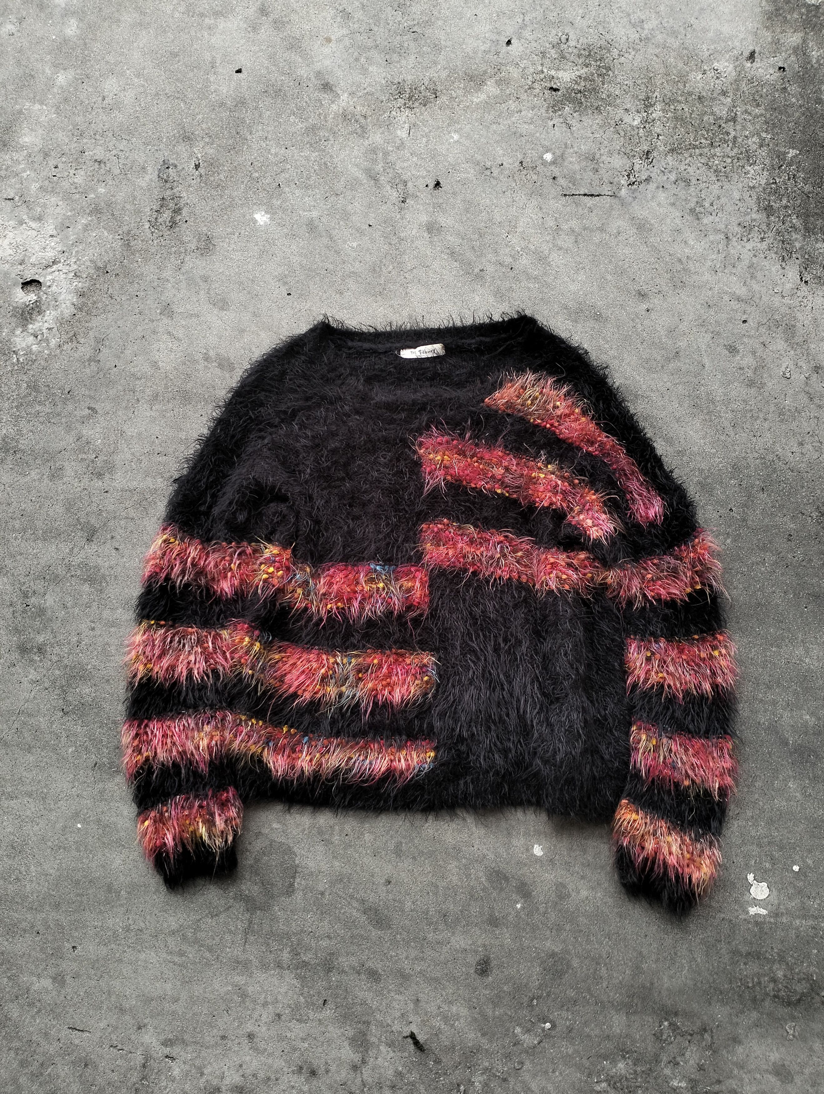 image of The Tilbury Mohair Knit Grunge in Black/Pink, Men's (Size Small)