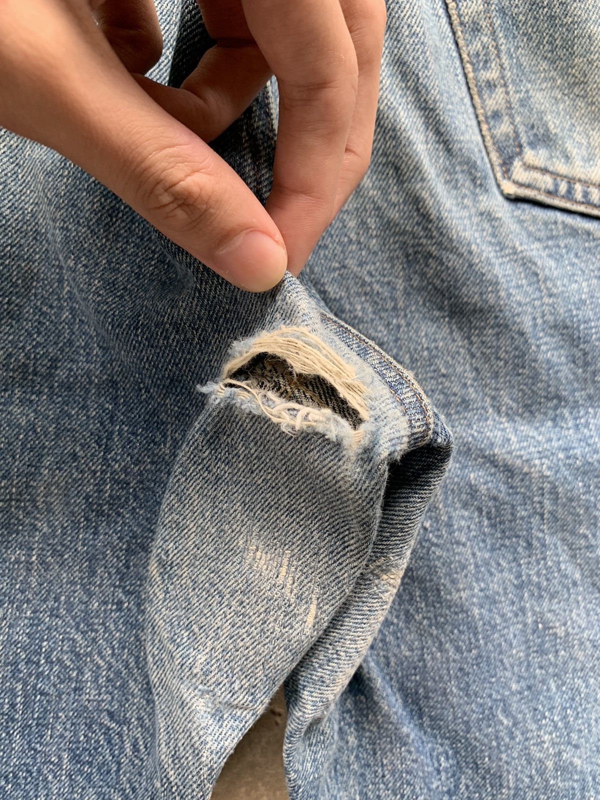 Japanese Brand vintage Okura Hr Market Selvedge Distressed denim Size US 34 / EU 50 - 22 Thumbnail