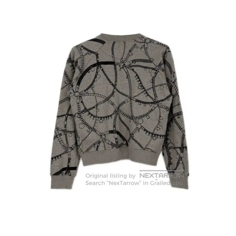 Hermes Hermes Gray Rope Pattern Sweatshirt Size XS / US 0-2 / IT 36-38 - 2 Thumbnail