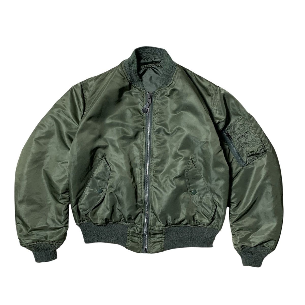 【VINTAGE】80〜90s made in USA MA-1 Military🚀 Vintage 90s Bomber Flying Jacket Ma-1 Usa