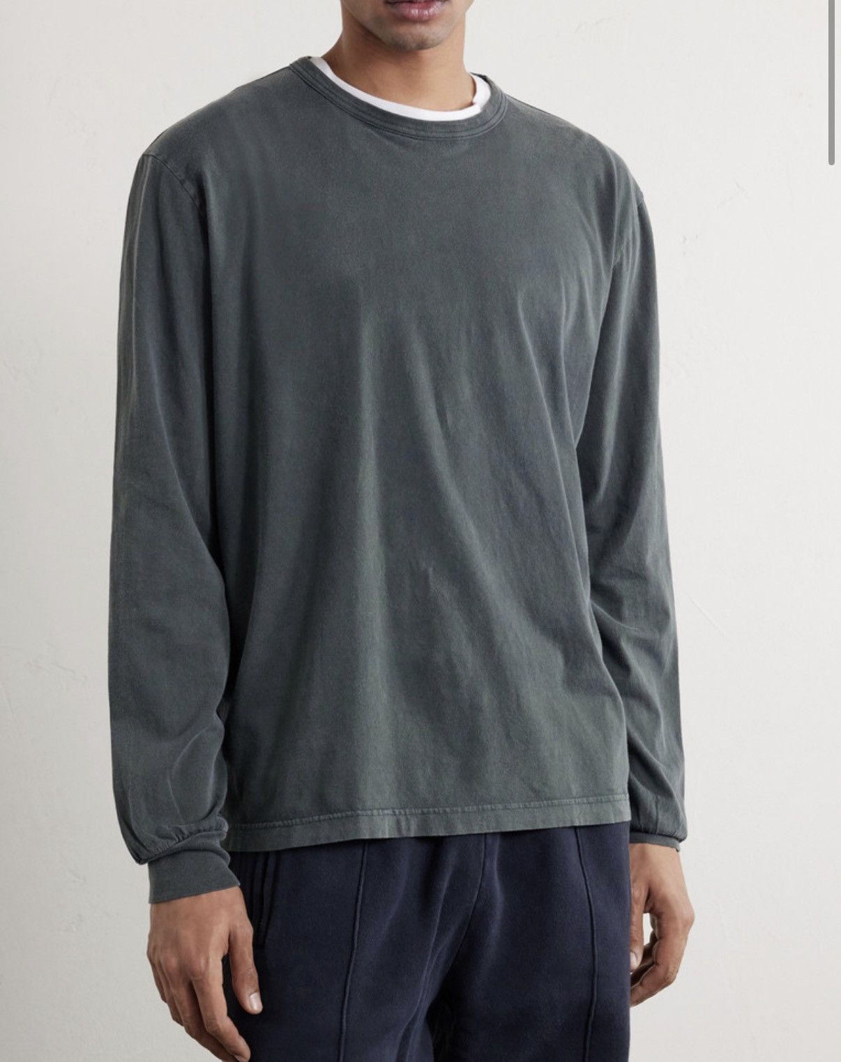 Our Legacy Our Legacy Cruise Longsleeve – Vintage Green/Grey – Size 52 Size US L / EU 52-54 / 3 - 1 Thumbnail