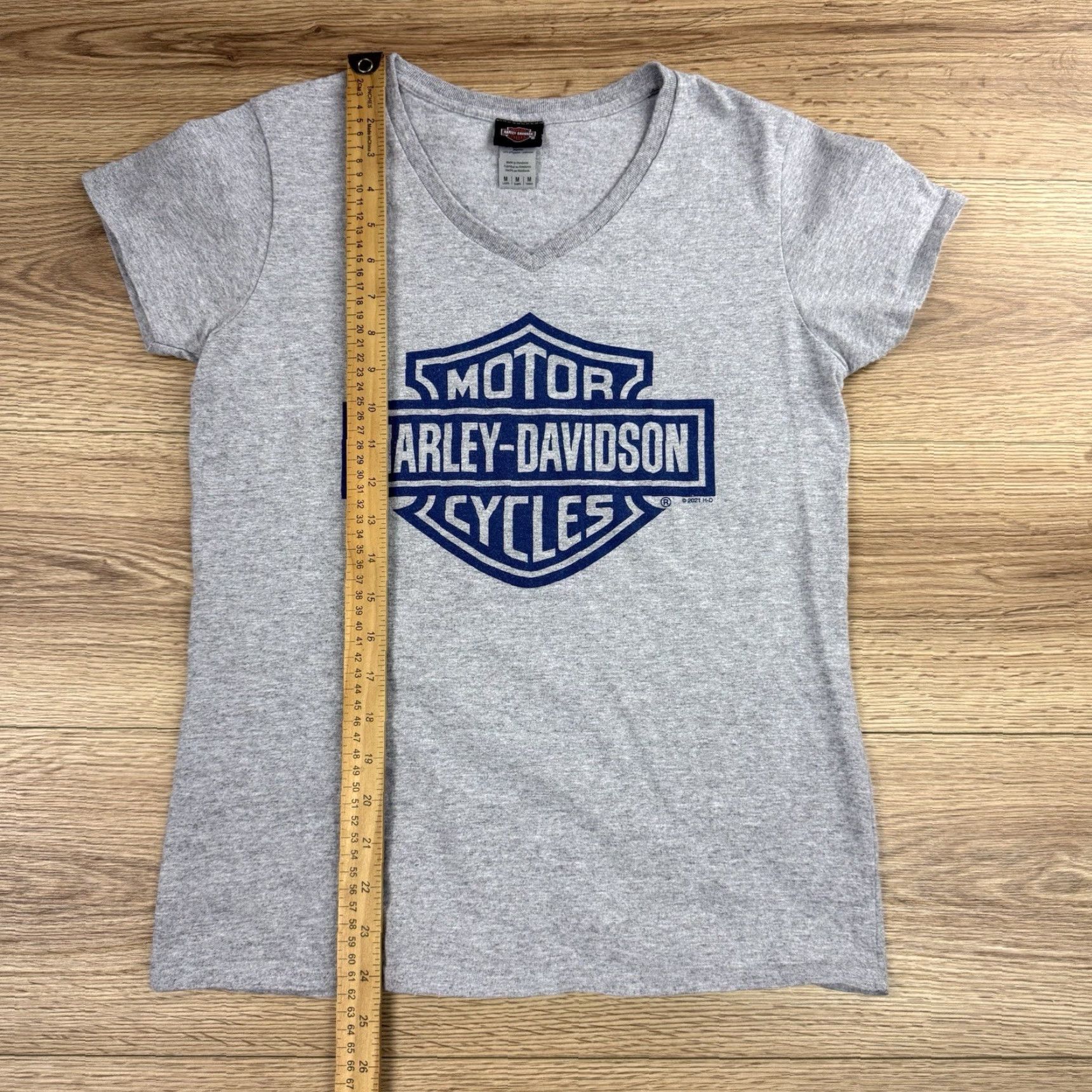 Harley Davidson Harley-Davidson Women's Bar & Shield Logo Gray Short Sleeve V-Neck T-Shirt M Size M / US 6-8 / IT 42-44 - 6 Thumbnail