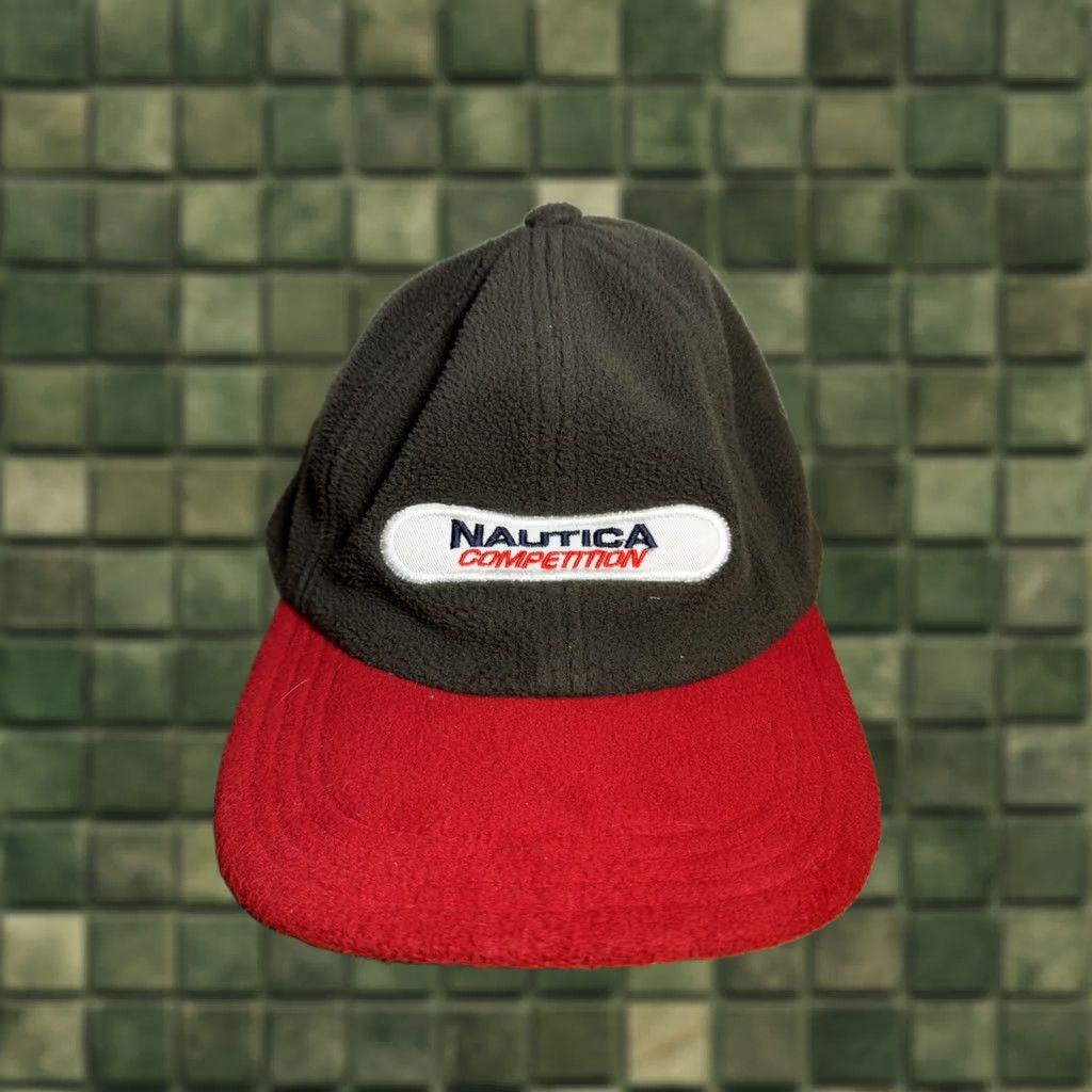 Nautica VINTAGE Nautica Competition Hat 90s Mens Army Green Fleece Strapback Cap Size US M / EU 48-50 / 2 - 1 Thumbnail
