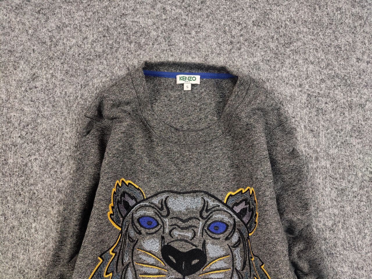 Kenzo Kenzo classic tiger embroidered Crewneck Gray Sweatshirt Size US S / EU 44-46 / 1 - 8 Thumbnail