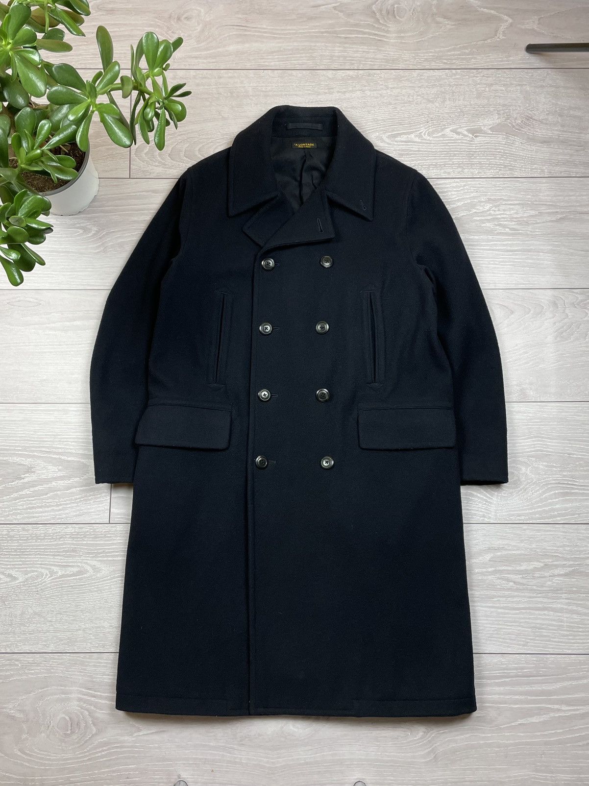 image of A Vontade Wool Coat in Navy, Men's (Size Large)