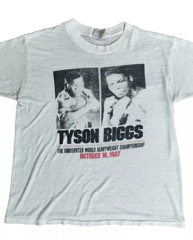 Vintage Vintage Tyrell Biggs vs Mike Tyson WBC 1987 t shirt Size US M / EU 48-50 / 2 - 4 Thumbnail