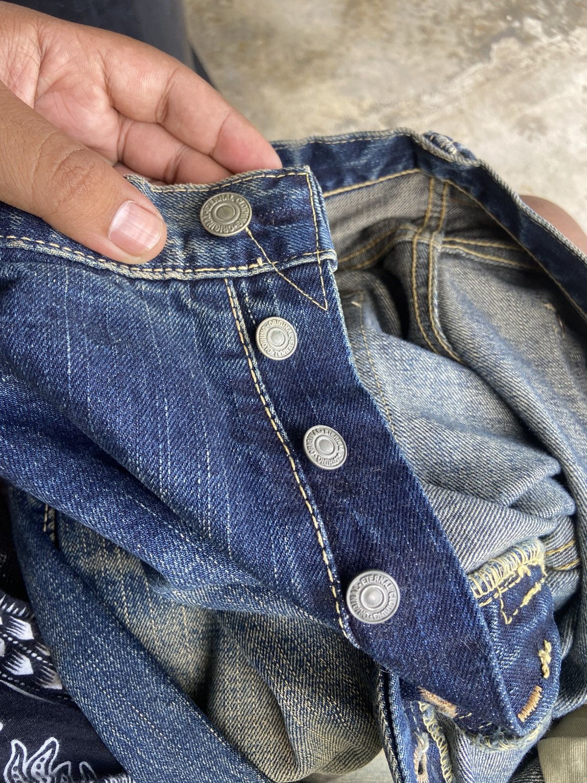Eternal Vintage Eternal 811 Red Line Selvedge Heavy Distressed Big E Size US 36 / EU 52 - 11 Thumbnail