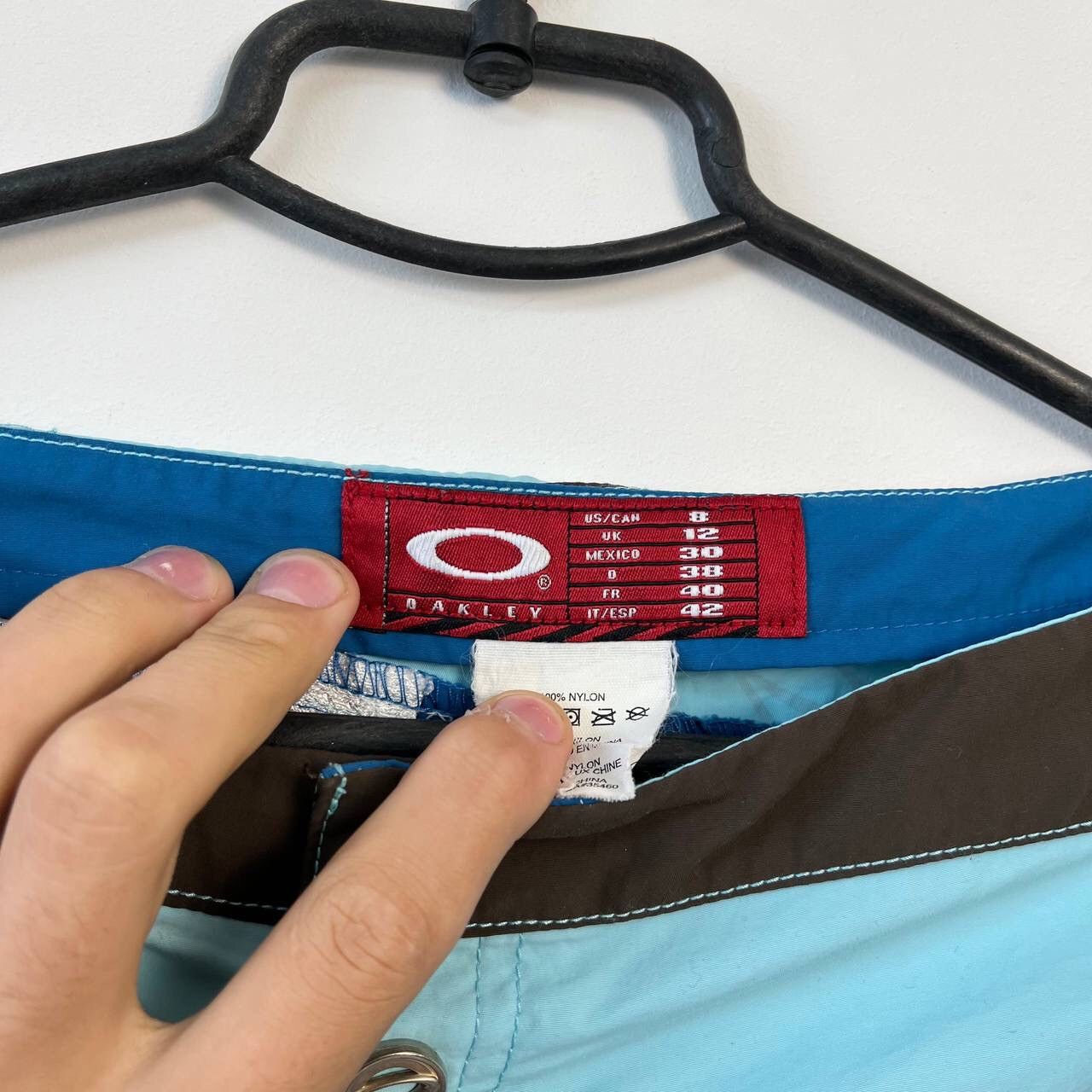 Oakley Vintage Blue Oakley Shorts Big Logo Swimwear Surfing Style Size US 33 - 8 Thumbnail