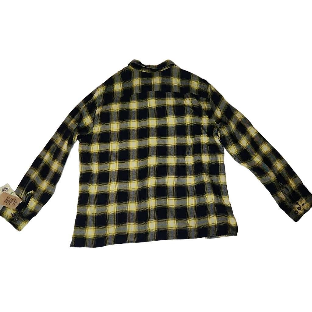Dockers Dockers Men's Size XL Blue Yellow Plaid Flannel Button Down Size US XL / EU 56 / 4 - 3 Thumbnail