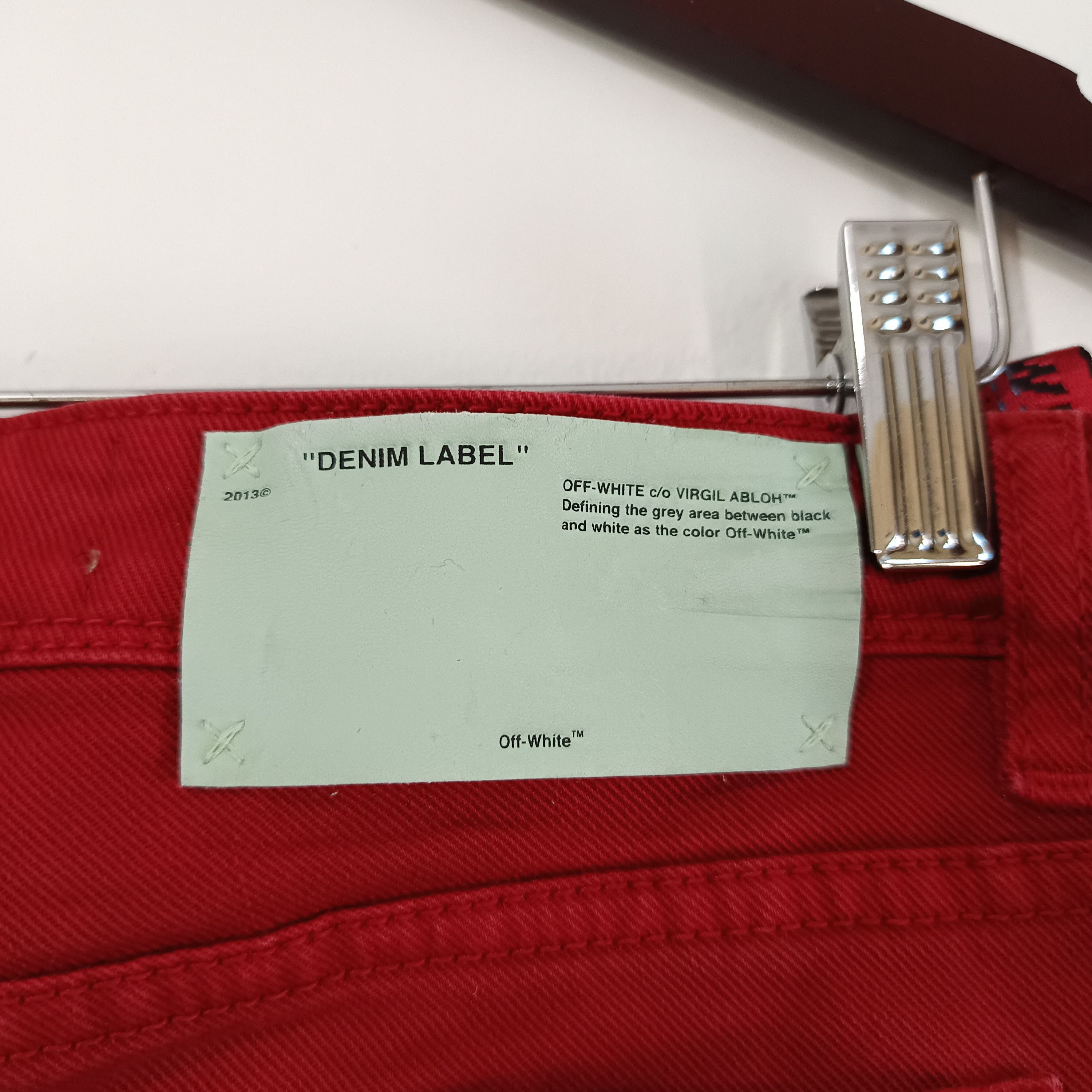Off-White OFF WHITE DENIM LABEL PANTS Size 27" / US 4 / IT 40 - 5 Thumbnail