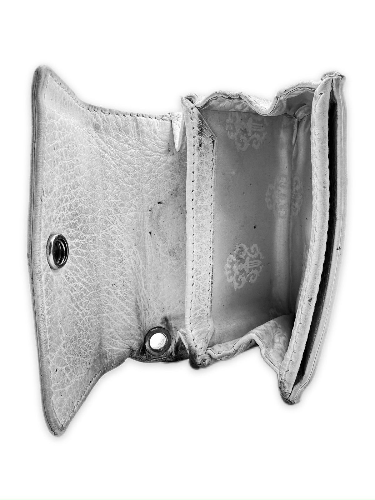 Chrome Hearts Chrome Hearts White Rhodium Tiny Plus Leather Bifold Wallet Size ONE SIZE - 2 Thumbnail