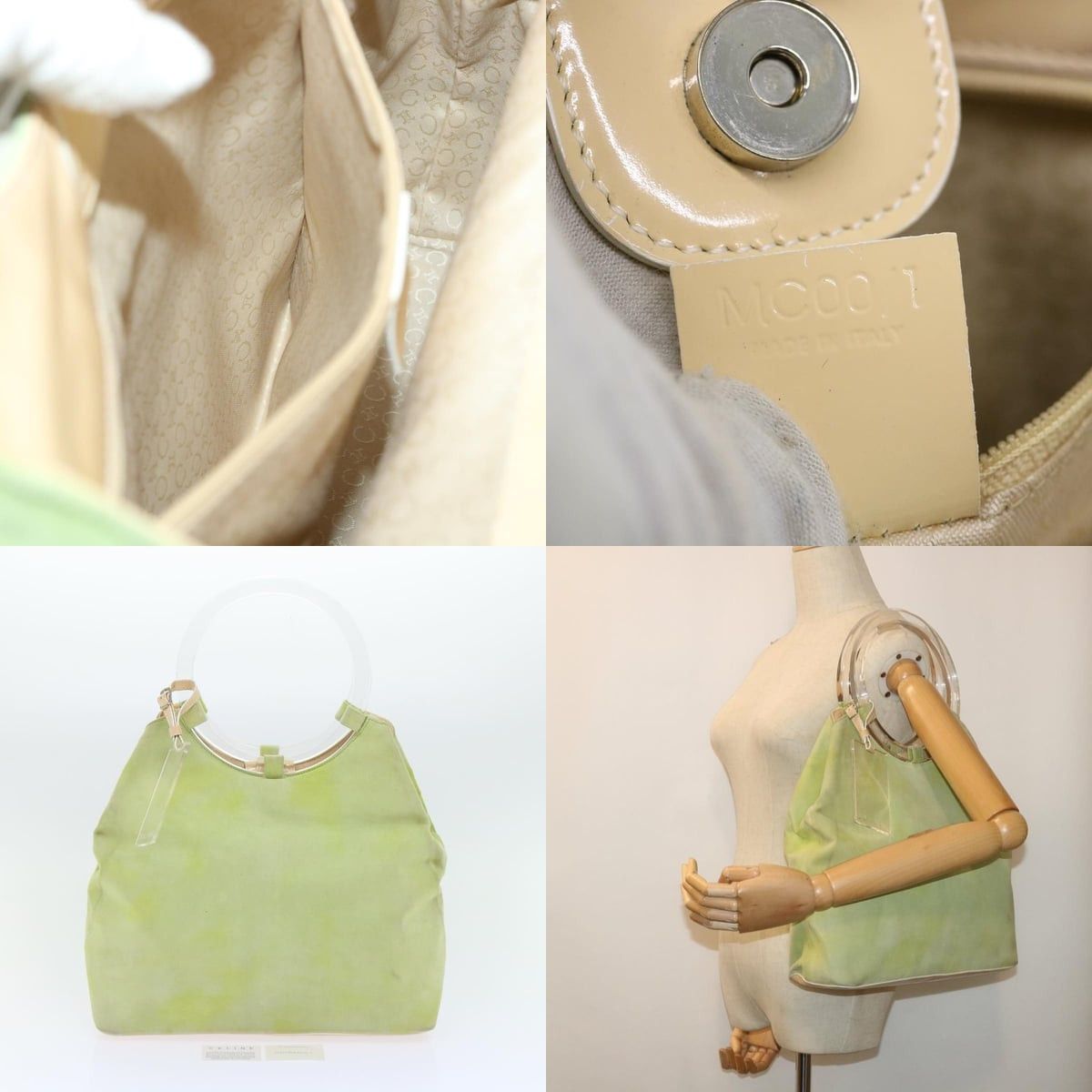 Celine CELINE Hand Bag Suede Green Size ONE SIZE - 13 Thumbnail