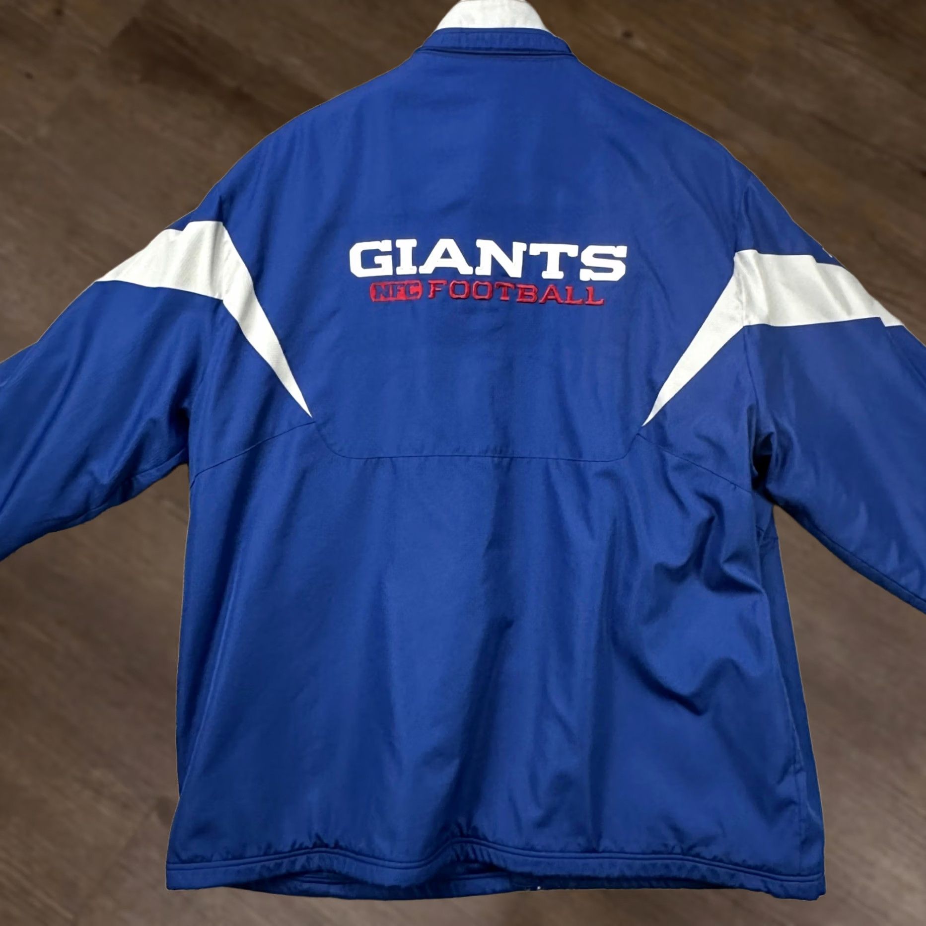 Reebok VINTAGE New York Giants Jacket Full Zip Mens XL Blue Logo Football NFL Onfield Reebok Size US XL / EU 56 / 4 - 1 Thumbnail