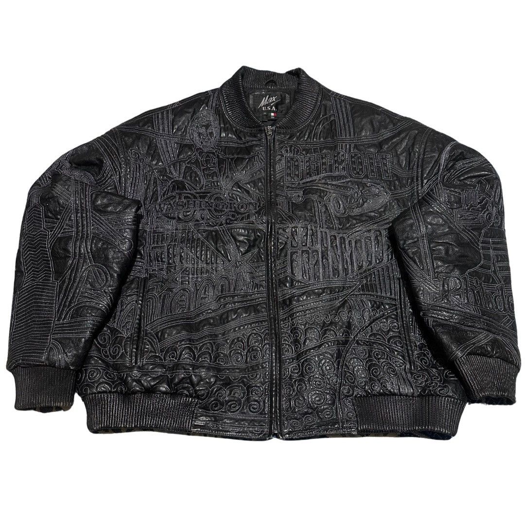 Other MAX USA LEATHER JACKET 🗽 Size US XXL / EU 58 / 5 - 1 Thumbnail