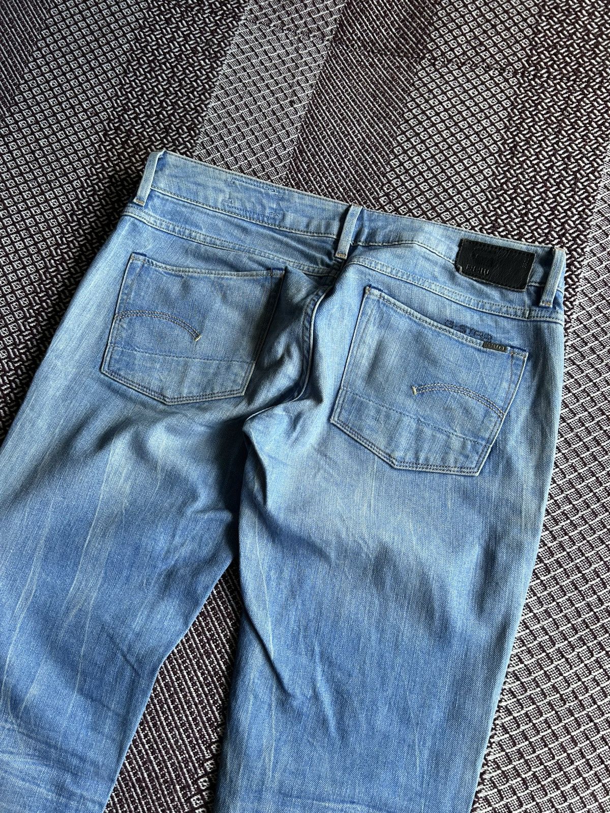 G-Star G-star Raw 3301 Straight Denim Jeans Faded Distressed Sz 31 Size US 31 - 6 Thumbnail