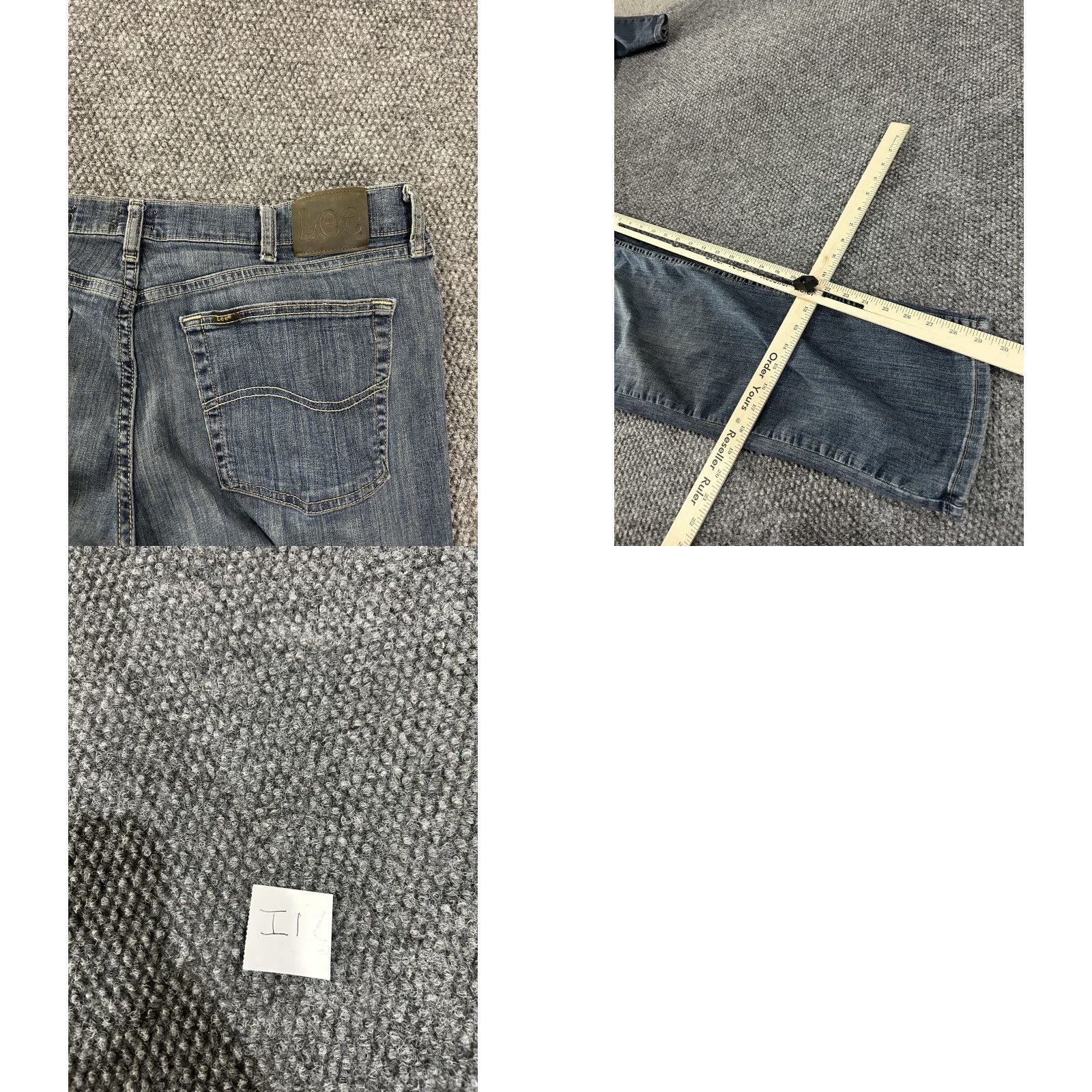 Lee Lee Jeans Mens 36x30 Blue Classic Fit Straight Leg Denim Stretch Jeans Mens 36 Inseam 30 Waist 36 Medium Blue Lee Brand Size US 36 / EU 52 - 8 Thumbnail