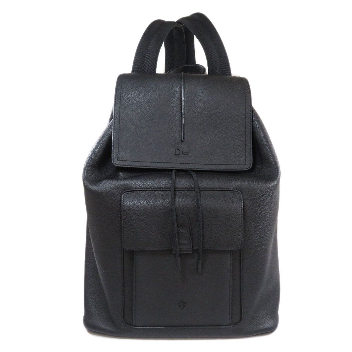 Dior Christian Dior Logo Backpack Daypack Leather Black Grailed 