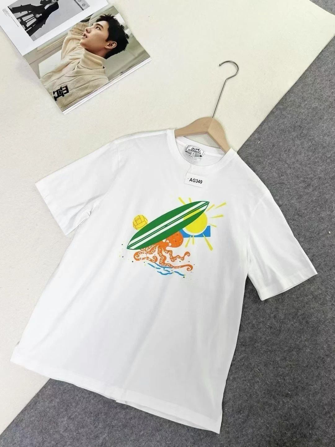 Hermes Hermes Cotton Print Short Sleeve Tee Size S Size US S / EU 44-46 / 1 - 2 Thumbnail