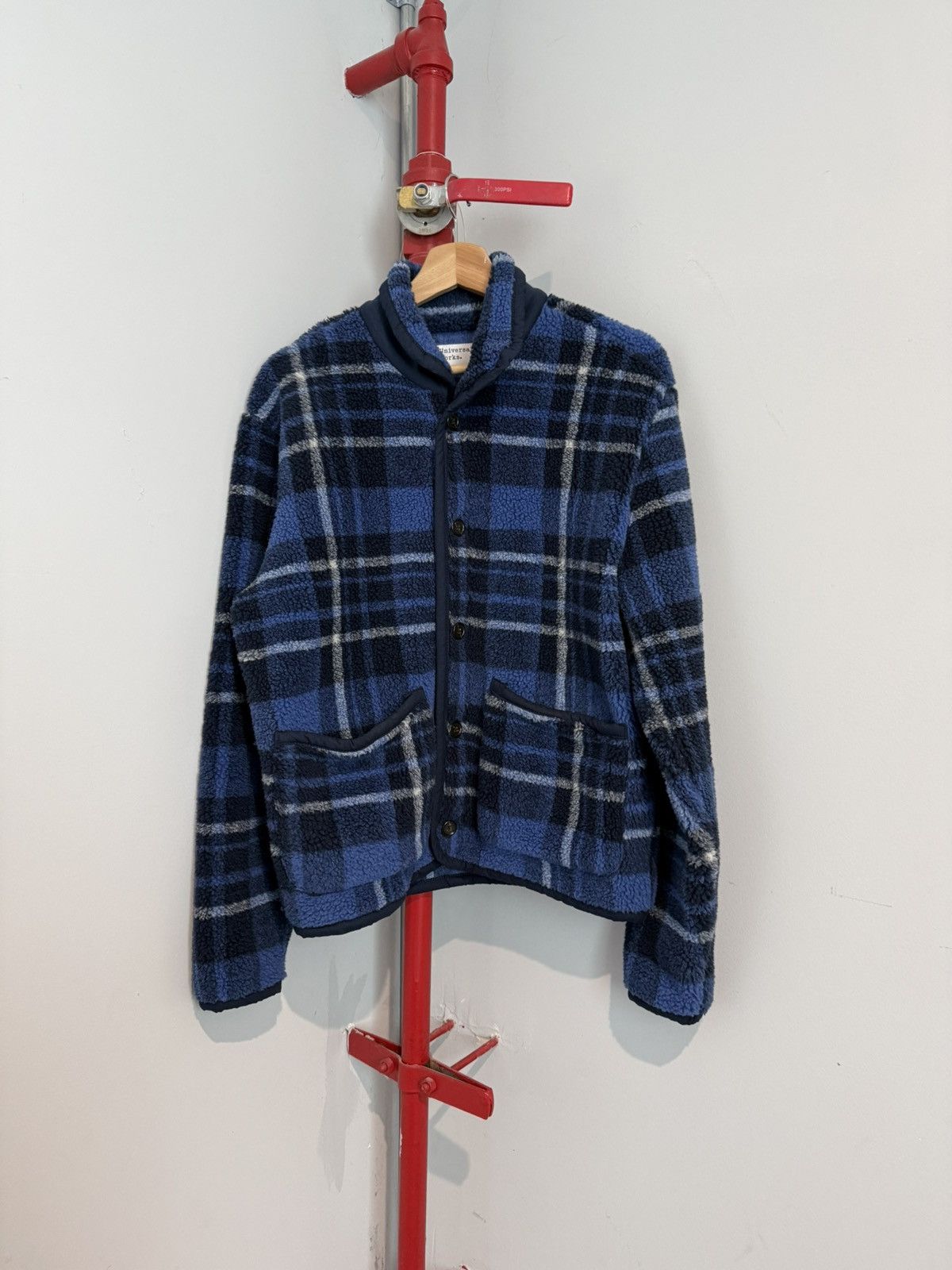 Universal Works Plaid Fleece Jacket Size US S / EU 44-46 / 1 - 1 Thumbnail