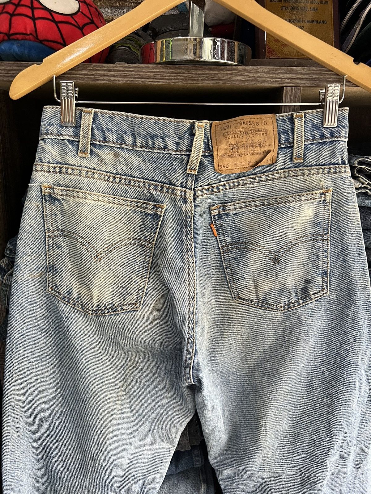 Levi's Vintage Clothing 🔥Vintage Levis 550 Distressed Denim Size US 30 / EU 46 - 13 Thumbnail