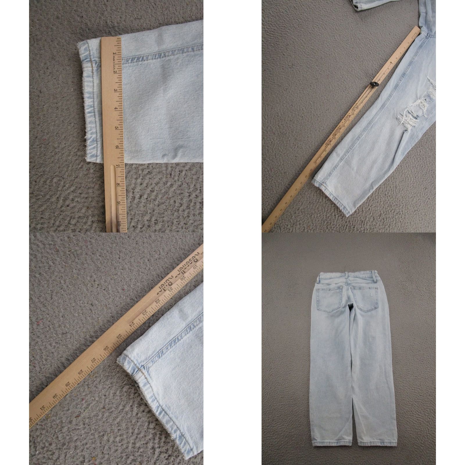 Vintage Maurices Boyfriend Womens 4 Blue Edgely Relaxed Crop Original Fit Mid Rise Size Distressed Size ONE SIZE - 8 Thumbnail