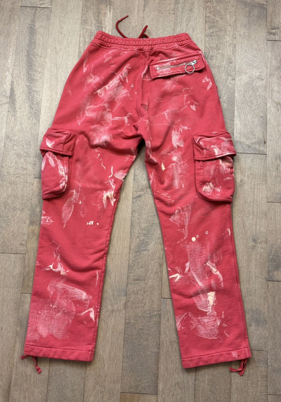 Off-White NEW 1 of 1 RUNWAY Cargo Joggers Red with Bleach Distressing Size US 30 / EU 46 - 2 Thumbnail