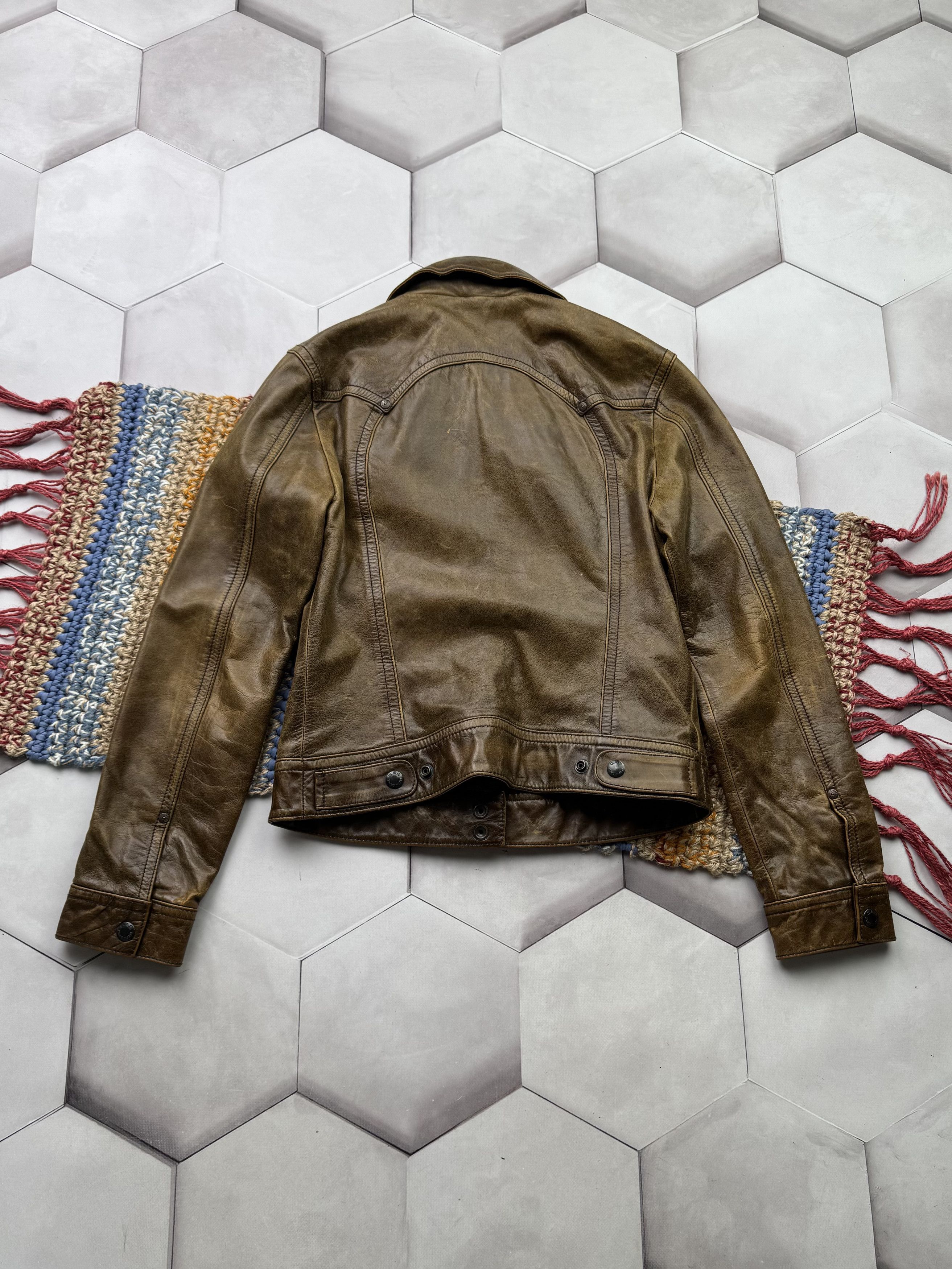 Japanese Brand Vintage Cropped Leather Jacket(E4) Size S / US 4 / IT 40 - 11 Thumbnail