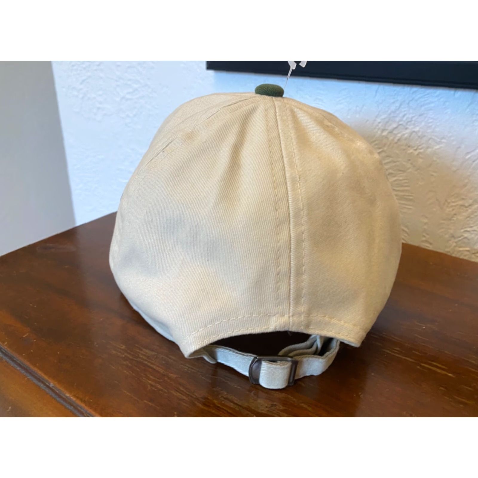 John Deere VINTAGE John Deere Hat Strapback Khaki Beige Canvas 90s USA Farming Outdoor Collectors Mens One Size Size ONE SIZE - 3 Thumbnail