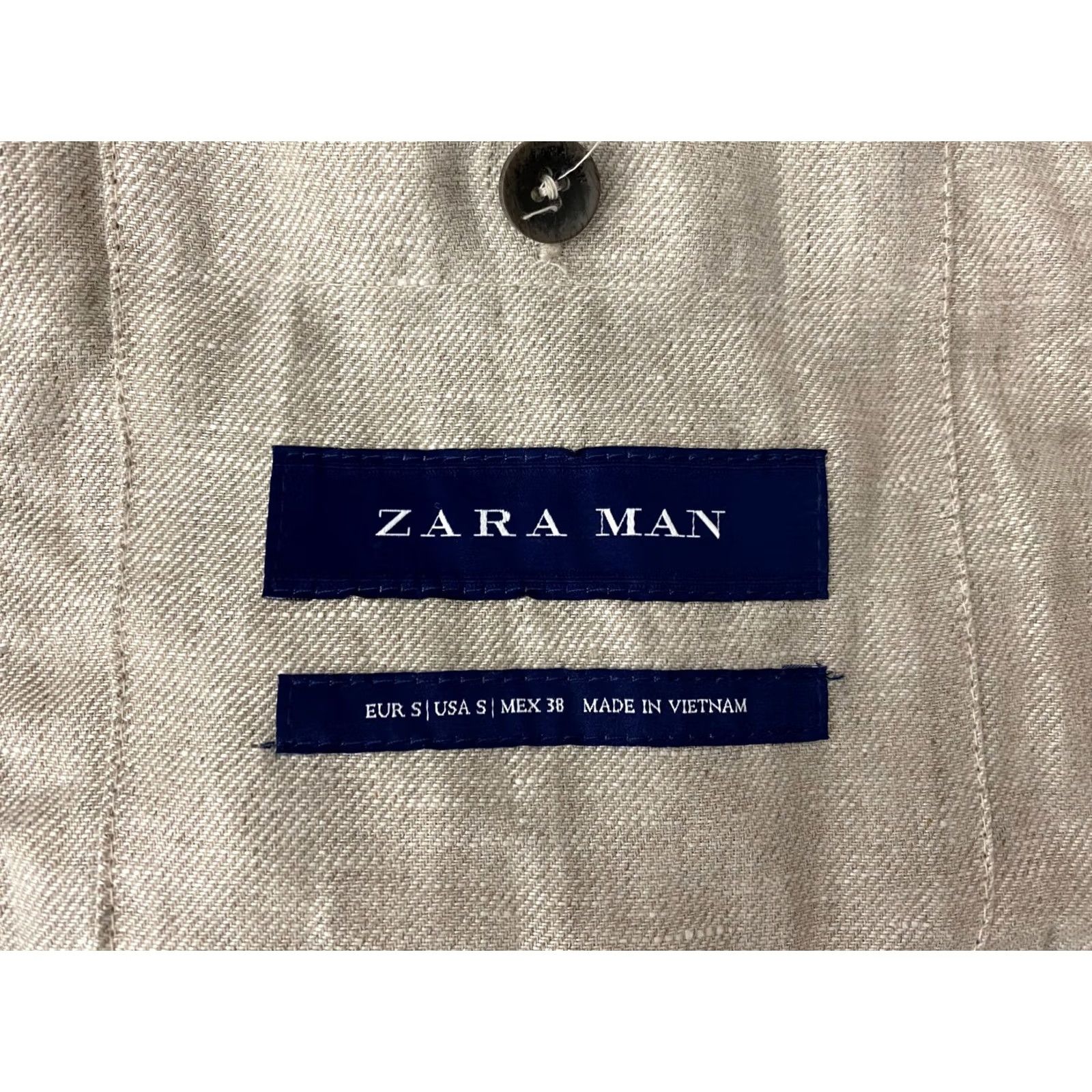Zara Zara Man Jacket Linen Beige S Mens Shirt Size US S / EU 44-46 / 1 - 5 Thumbnail
