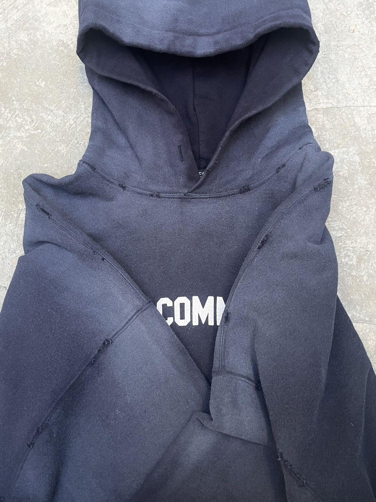 Balenciaga Spring22 No Comment Oversized Distressed Hoodie Size US M / EU 48-50 / 2 - 2 Thumbnail