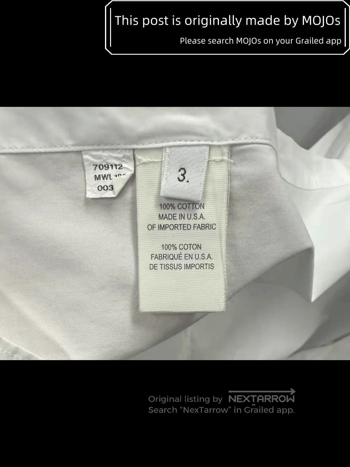 Thom Browne Sz 3 Thom Browne Front Triple Stripe White Shirt. Size US L / EU 52-54 / 3 - 5 Thumbnail