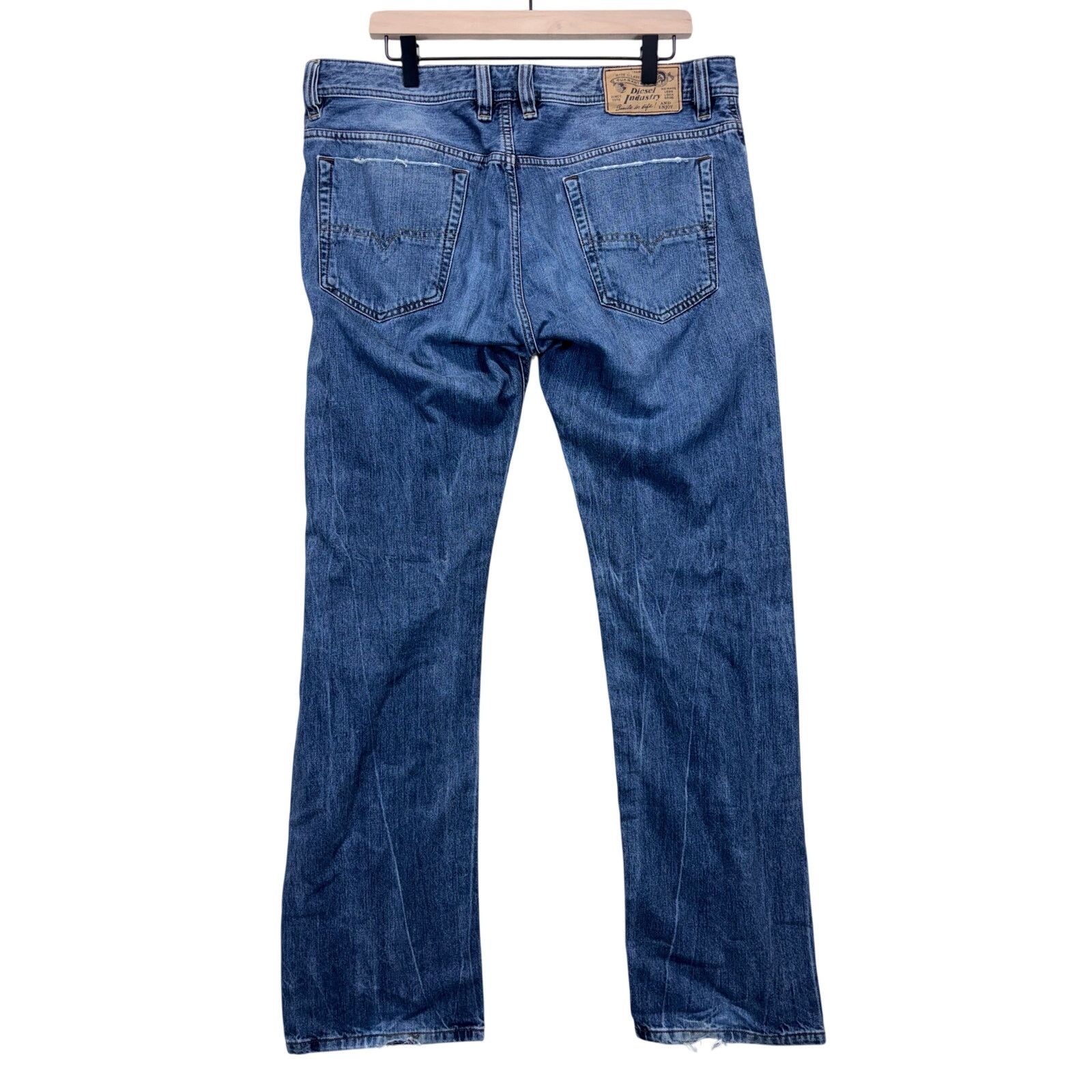 Diesel Diesel Viker Straight Leg Jeans Blue Wash W34 Distressed Size US 34 / EU 50 - 5 Thumbnail