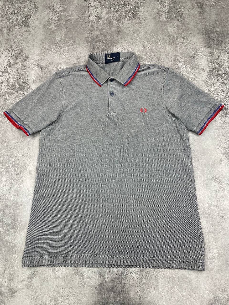 Fred Perry Fred Perry Men Cotton Polo Shirt Grey Slim Fit Tipped Collar Size US M / EU 48-50 / 2 - 1 Thumbnail