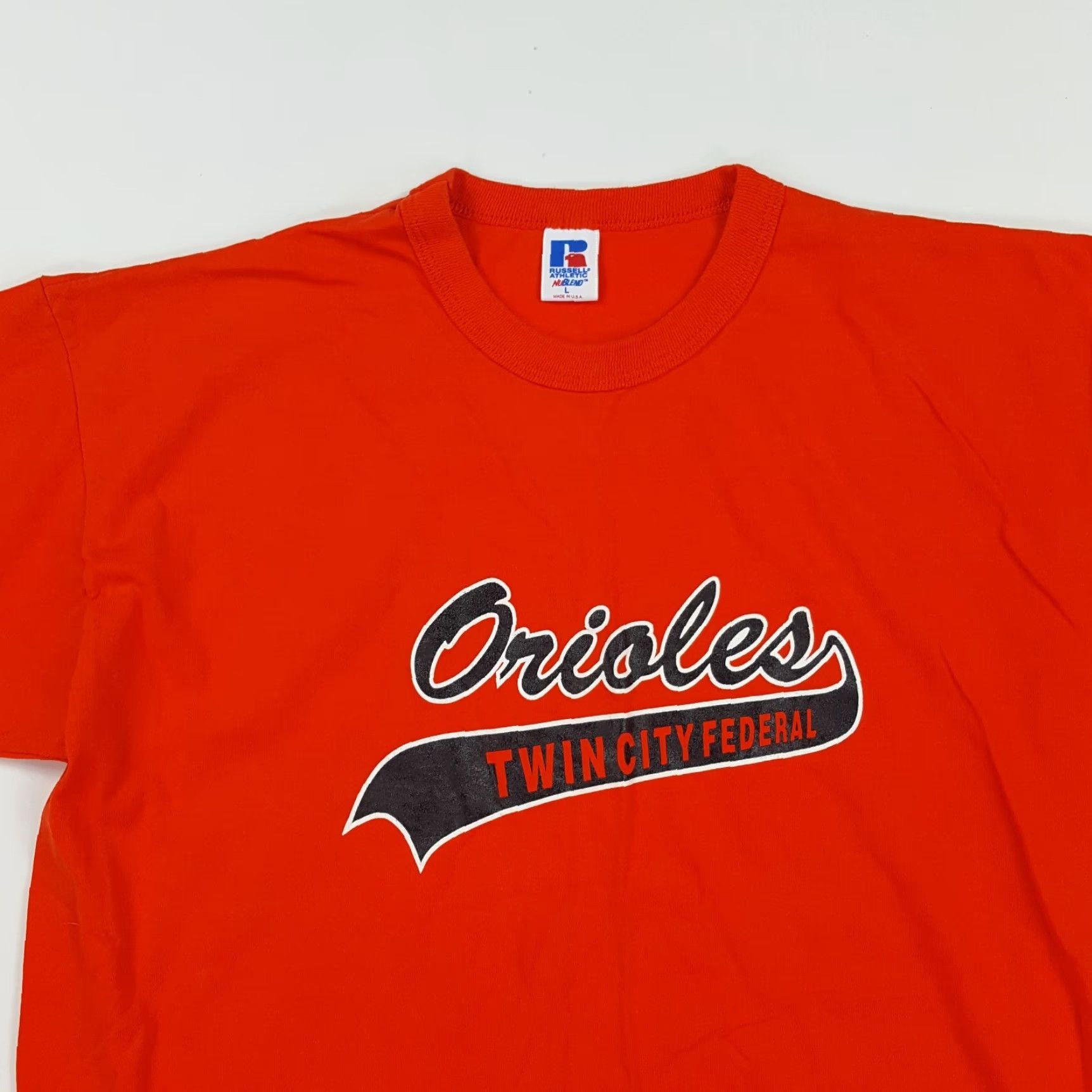Russell Athletic VINTAGE Baltimore Orioles Script Men's M MLB Baseball Retro 80s 90s T Shirt Nike Size US M / EU 48-50 / 2 - 2 Thumbnail