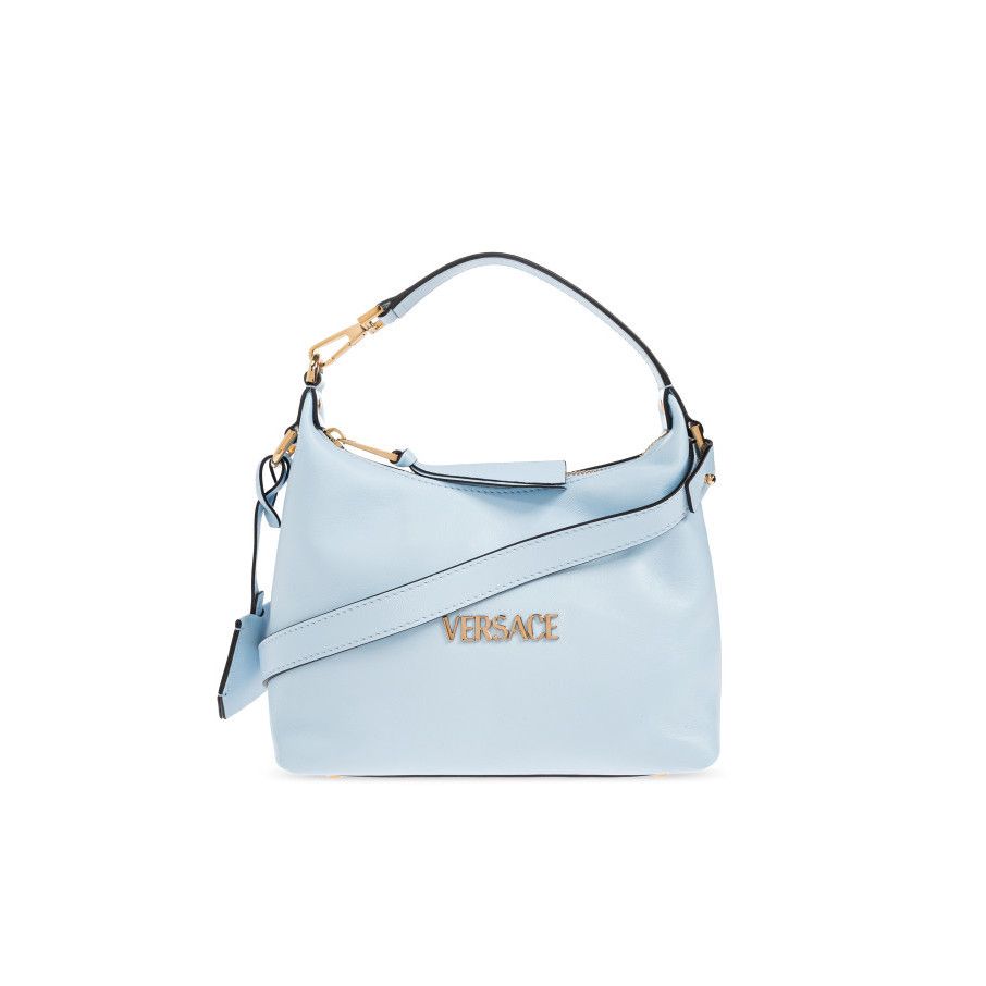 Versace VERSACE Tag Hobo Light Blue Top Handle Bag New & Authentic Size ONE SIZE - 1 Thumbnail