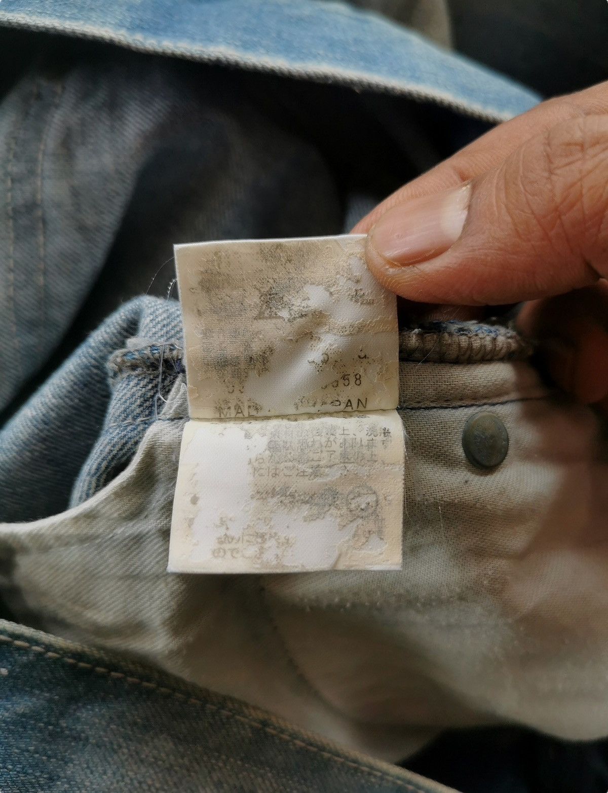Japanese Brand Eight by COLD LABEL Denim Paint Splatter - Kapital Style Size US 34 / EU 50 - 8 Thumbnail