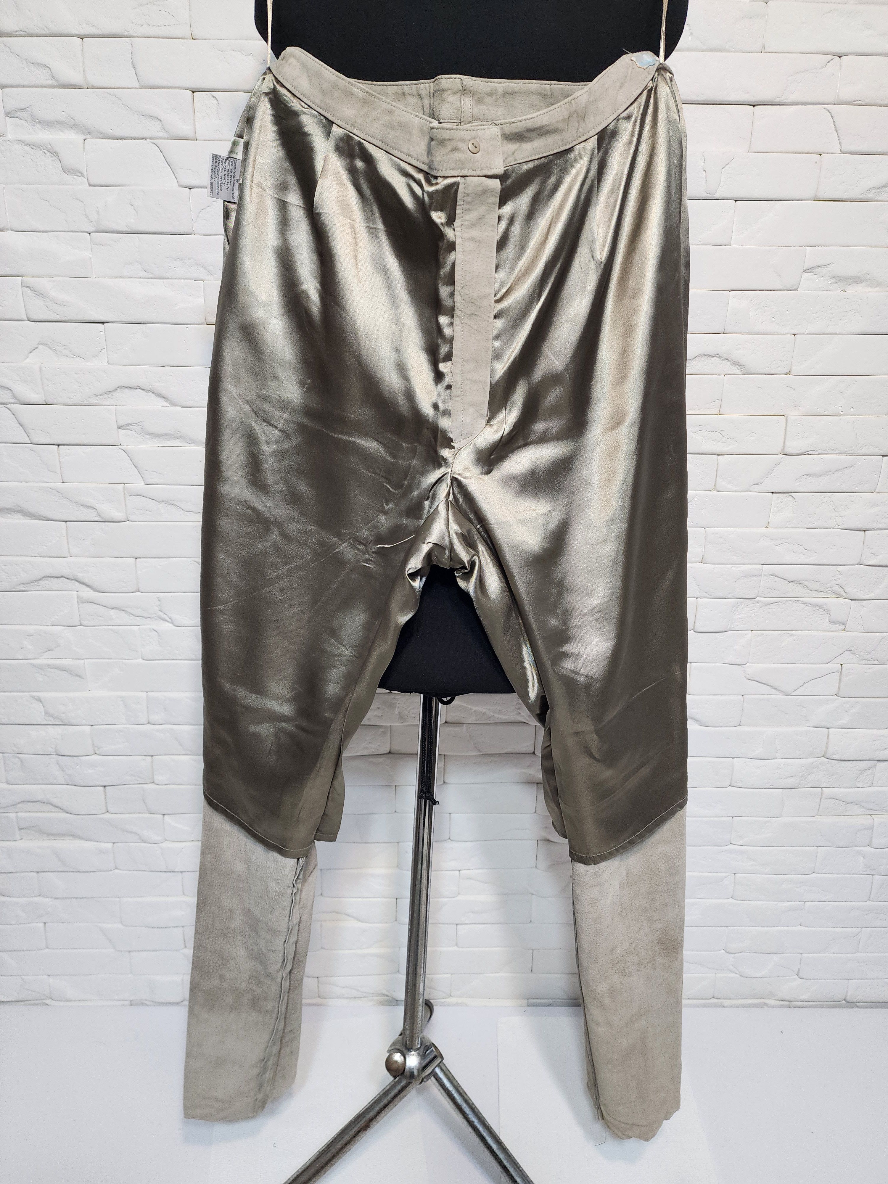 Genuine Leather Gray Leather Pants: Women's Genuine Suede Trousers Size 36" / US 14 / IT 50 - 7 Thumbnail