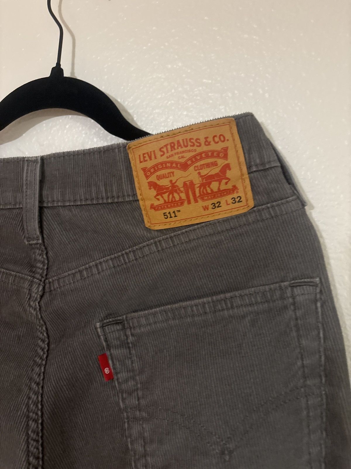 Levi's Grey corduroy levi 511 jeans Size US 32 / EU 48 - 3 Thumbnail