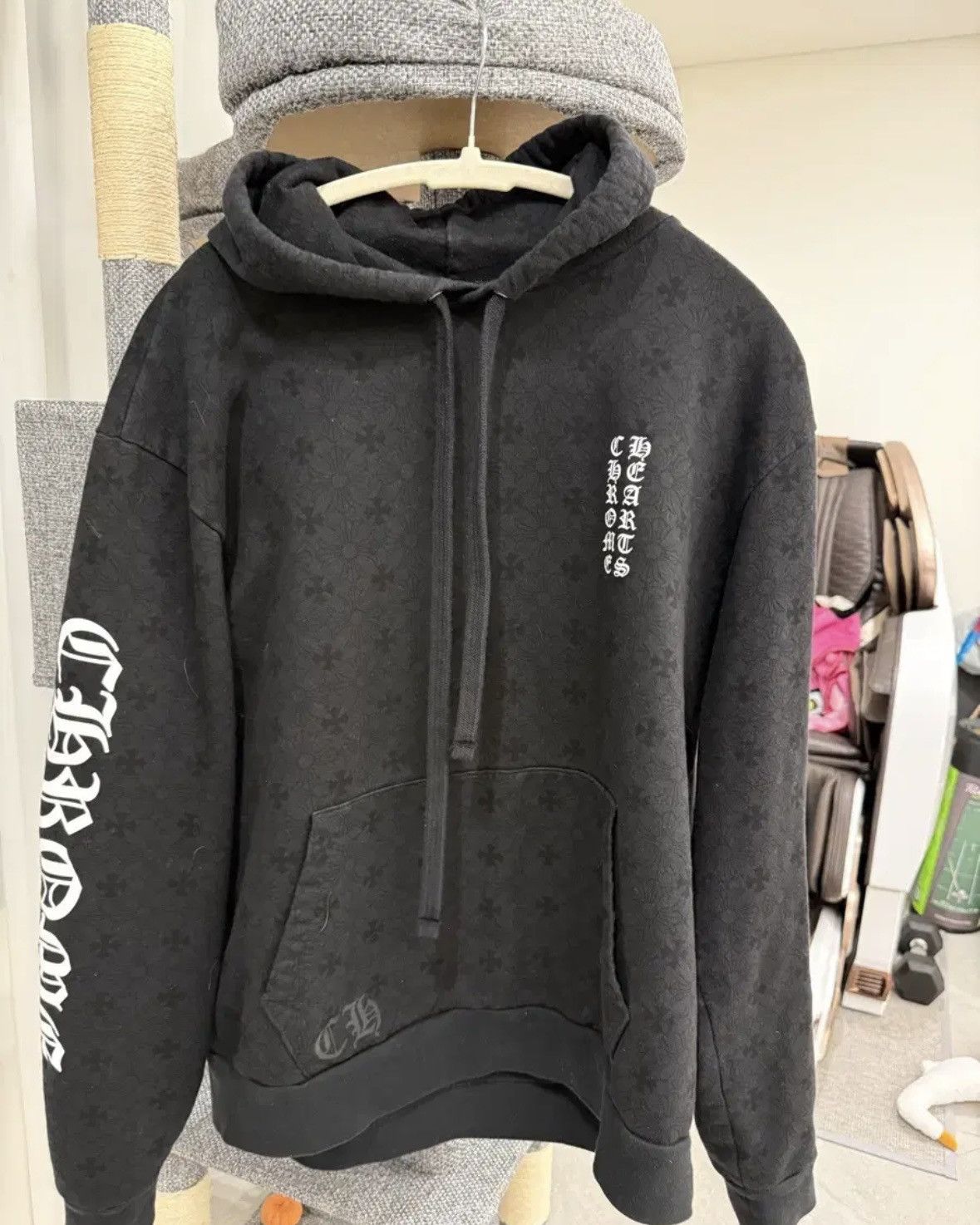 Chrome Hearts Monogram Horseshoe Vertical Logo Hoodie Size US M / EU 48-50 / 2 - 1 Thumbnail