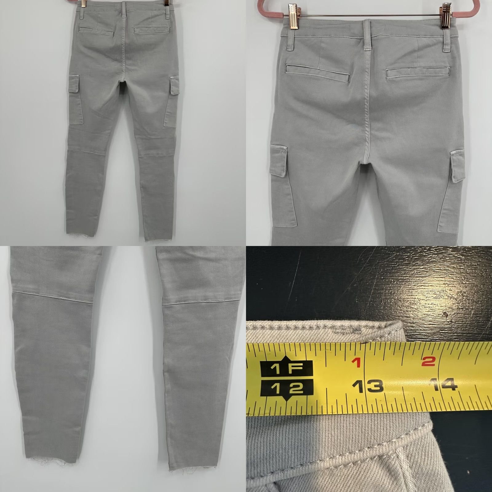 Vintage Favorite Daughter for Joe's Jeans Cargo Pants Womens 26 Gray Raw Hem Utility Pants Mens? Ladies? Size 26" / US 2 / IT 38 - 8 Thumbnail