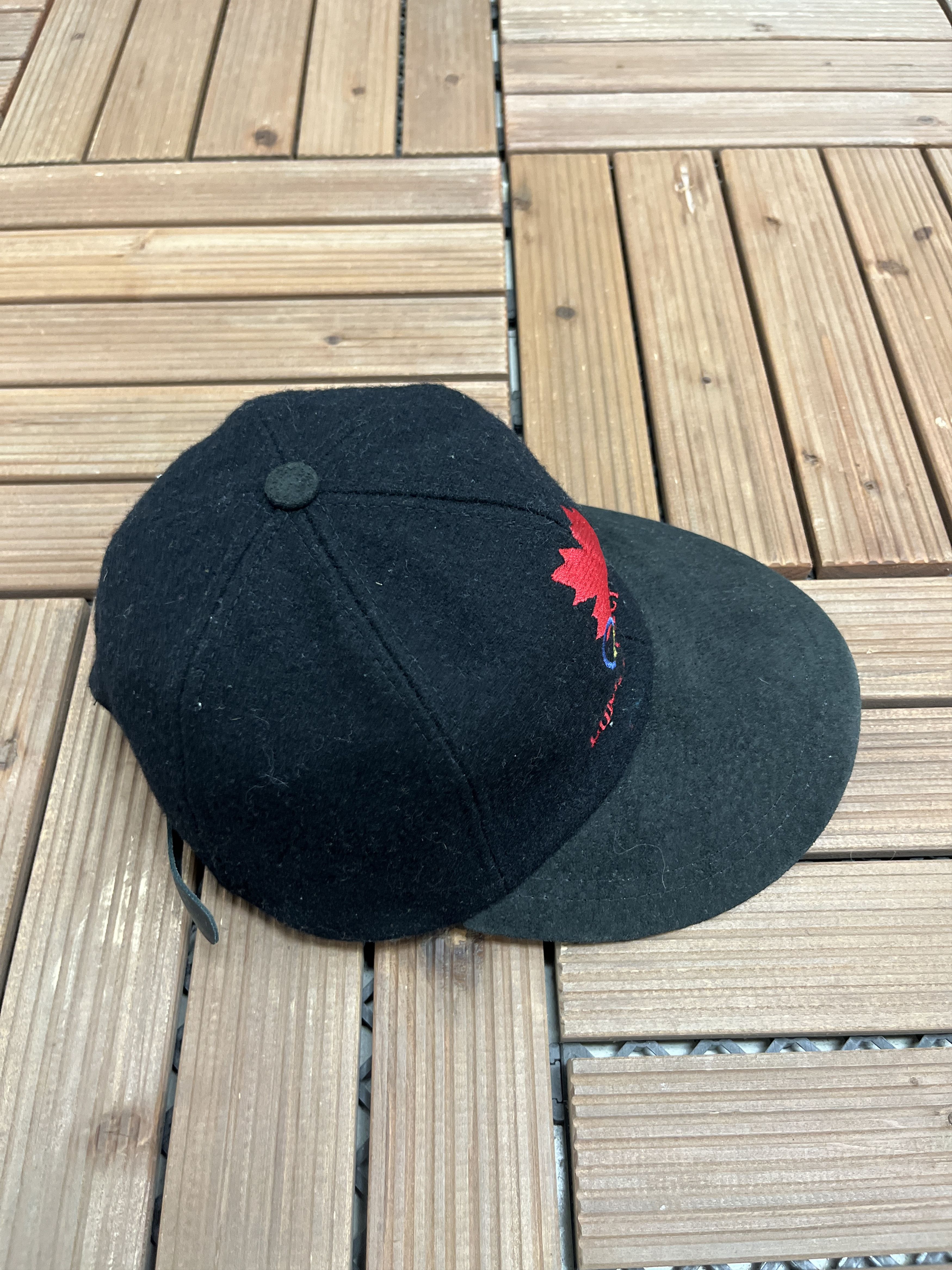 Vintage Team Canada Lillehammer '94 Olympics Vintage Black Hat Cap Size ONE SIZE - 4 Thumbnail