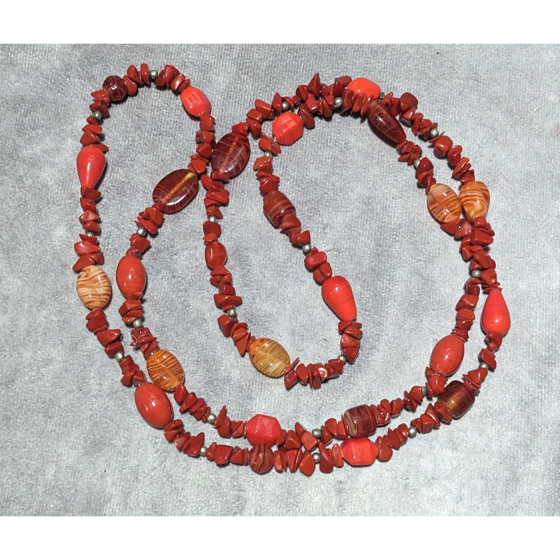 Other Red Jasper Chip And Glass Beaded Necklace Size ONE SIZE - 8 Thumbnail