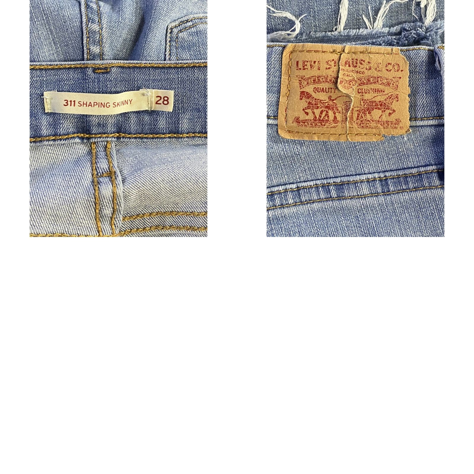 Levi's Levi's 311 Shaping Skinny Jeans Women Light Wash Mid Rise 28 Blue Denim Regular 5-Pocket Cotton Blend Slimming Stretch Size 28" / US 6 / IT 42 - 8 Thumbnail