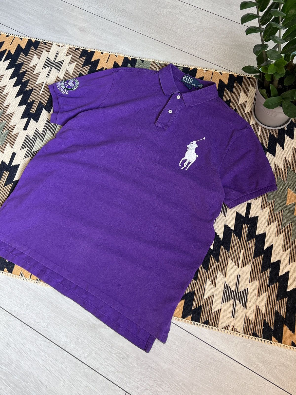 Vintage Vintage Polo Ralph Lauren Wimbledon T-shirt Size US XL / EU 56 / 4 - 5 Thumbnail