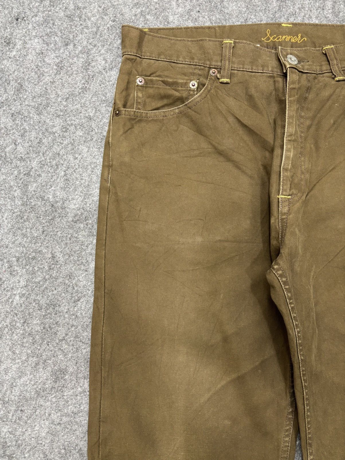 Japanese Brand 💥Japan Minimalist💥Scanner Fundamental Cinch Back Denim F664 Size US 34 / EU 50 - 5 Thumbnail