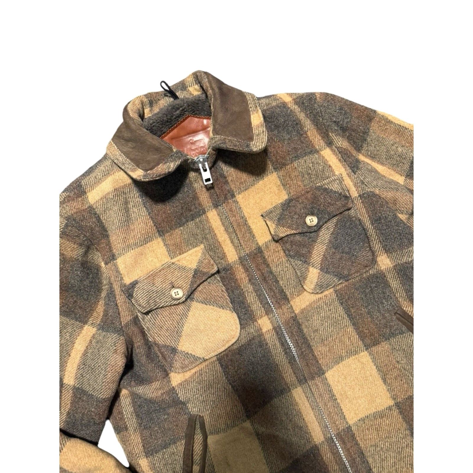 Vintage VINTAGE Woolrich Wool Blanket Fleece Lined Coat Jacket Plaid Wool Coat M Blue Mens 70s 3-in-1 Jacket Size US M / EU 48-50 / 2 - 6 Thumbnail