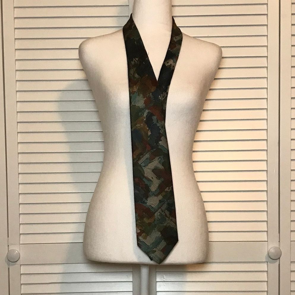 Other Wembley Vintage Abstract Short Wide Necktie Size ONE SIZE - 2 Thumbnail