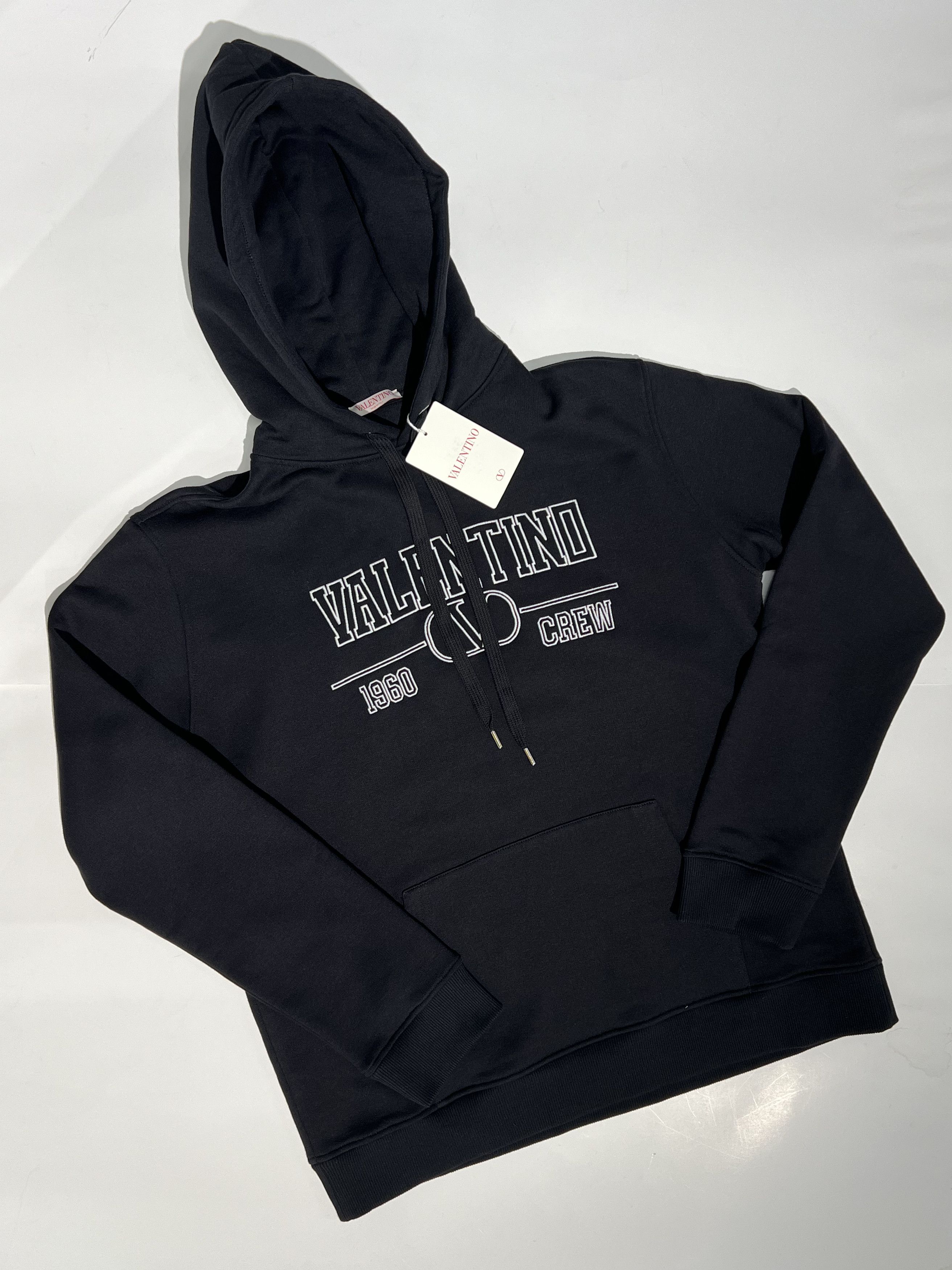 Valentino VALENTINO GARAVANI LOGO-PRINT COTTON HOODIE Size US XL / EU 56 / 4 - 1 Thumbnail